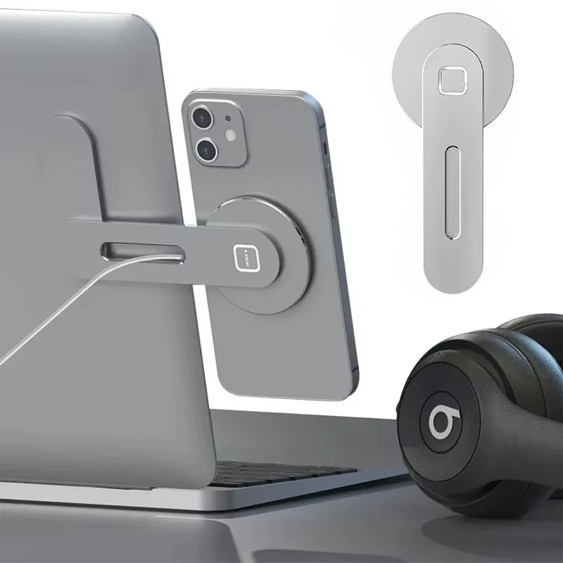 2025 Slim and Foldable Magnetic Laptop and Phone Holder for iPhone 14, 13, 12 Series and All Smartphones