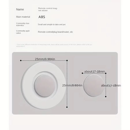 Magnetic Wall-Mounted Remote Control Holder with Strong Adhesive for Home and Office Use