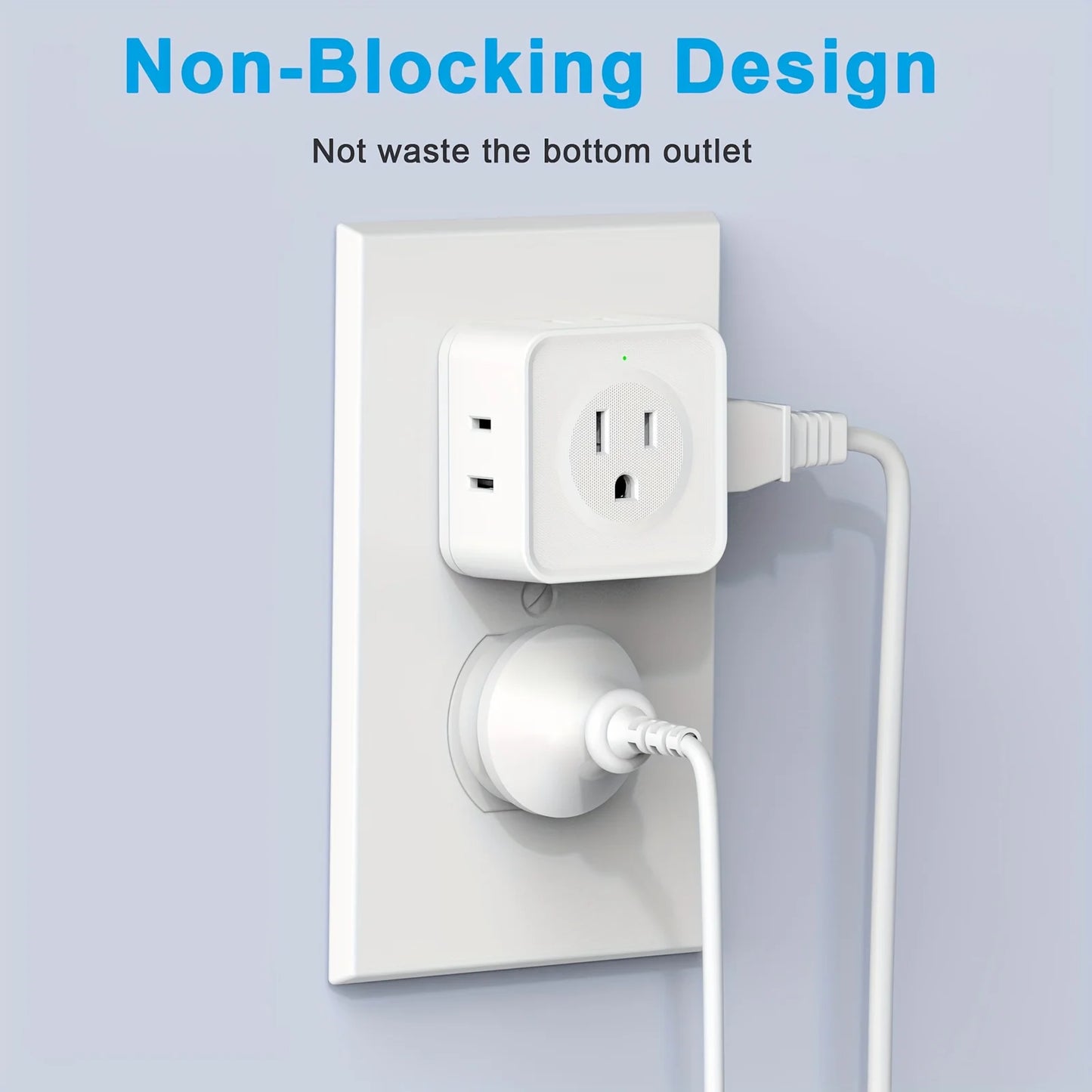 5-Outlet Multi-Plug Expander for Home, Office, and Travel