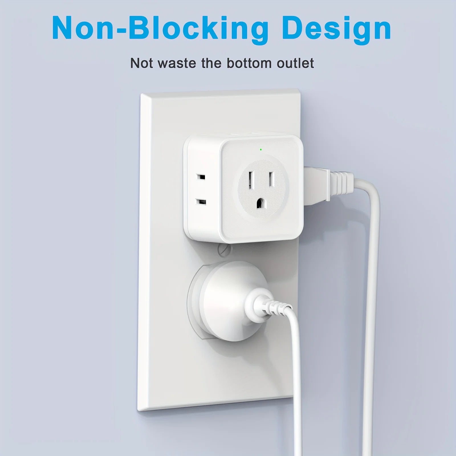 5-Outlet Multi-Plug Expander for Home, Office, and Travel