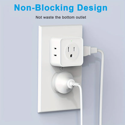 5-Outlet Multi-Plug Expander for Home, Office, and Travel