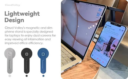 2025 Slim and Foldable Magnetic Laptop and Phone Holder for iPhone 14, 13, 12 Series and All Smartphones