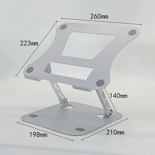 Adjustable Carbon Steel Laptop Stand for Notebooks and Tablets up to 17 Inches - Portable, Foldable Cooling Holder