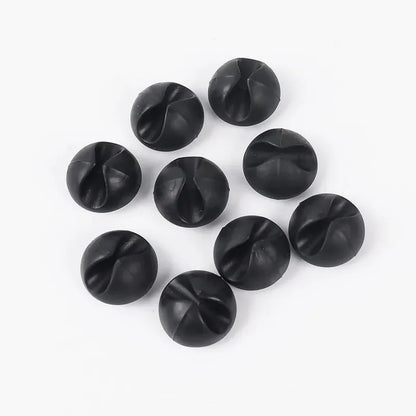 20-Piece Round Cable Clip Organizer for Charger Cords - Adhesive Wire Management Holders for Home, Office, and Car