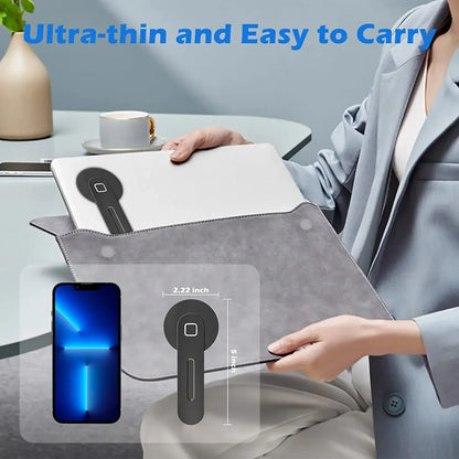 2025 Slim and Foldable Magnetic Laptop and Phone Holder for iPhone 14, 13, 12 Series and All Smartphones