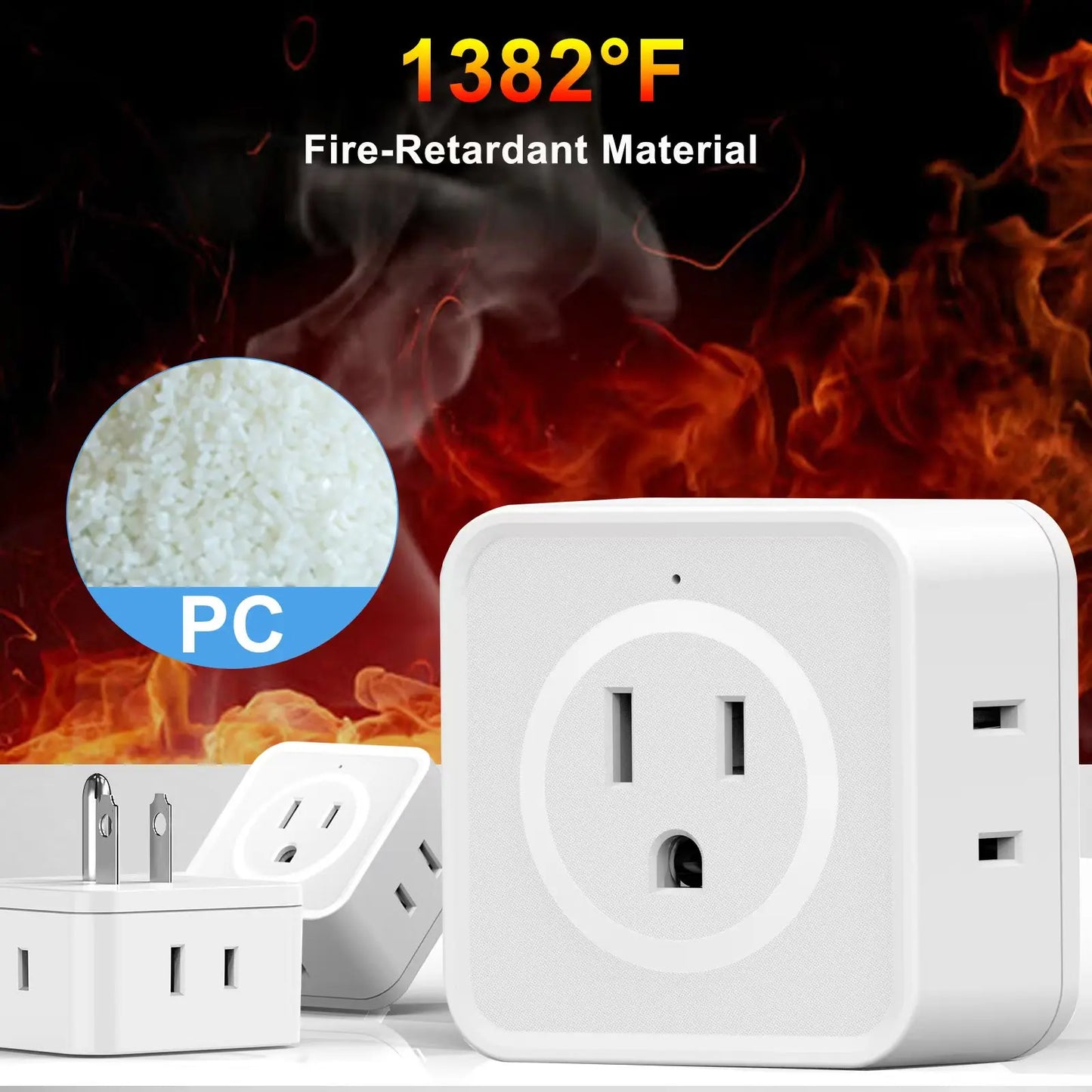 5-Outlet Multi-Plug Expander for Home, Office, and Travel